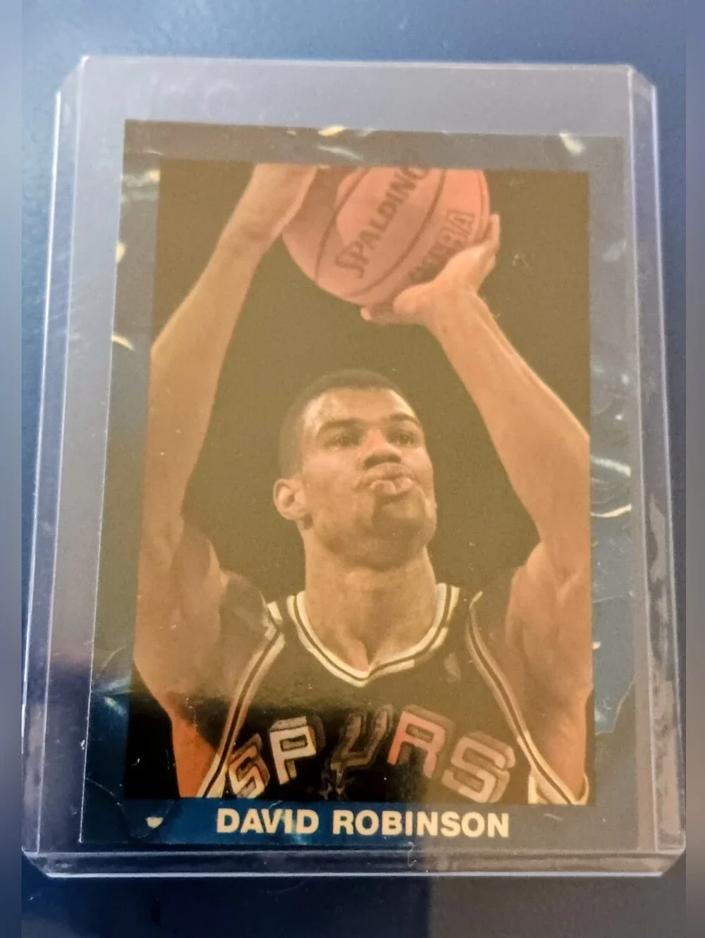 David Robinson 1989 Rookie Broder Blue Border Promo Card San Antonio Spurs